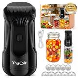 NEW $33 Mason Jar Vacuum Sealer w/Reusable Lids