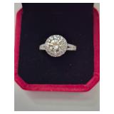 $1,850 App (2.00ct) Moissanite Ring Sz 6.75