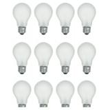 NEW 12PK Incandescent Frosted A19 Light Bulbs