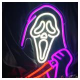 NEW $33 Halloween NEON Horror Skull Light up Sign