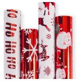 NEW RUSPEPA 3 Wrapping Paper Roll-Red and White
