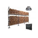 NEW $205 8ft Heavy Duty Firewood Rack Outdoor