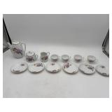 Vintage Floral China Tea Set 13 Pieces