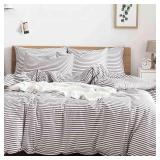 NEW $44 3PC (Q) Duvet Cover Set Farmhouse Style