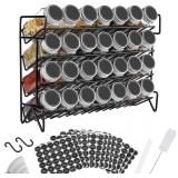NEW $54 4-Tier Spice Rack Organizer w/28 Jars
