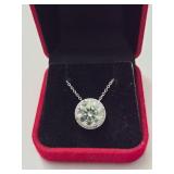 $3,250 App (5.00ct) Round Moissanite Pendant