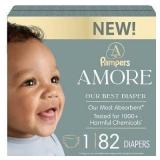 New $42 (Size 1) 82ct Amore by Pampers Diapers