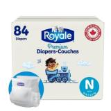 $31 NEW (size N) 84ct Royale Diapers Baby Size