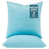 SEALED $30 2PK Velvet Pillow Inserts 18x18'