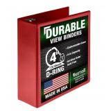 Red Durable 4 Inch Binder