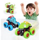 NEW 2PK Double-Direction Push & Go Dinosaur Cars