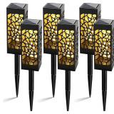 NEW $30 6PK Solar Path Garden Lights, Waterproof