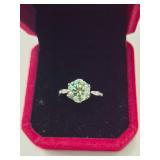 $1,875 App (3.00ct) Moissanite Ring Sz6