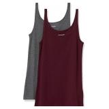 NEW (M) 2PK Women's Slim-Fit Cotton Tank Tops