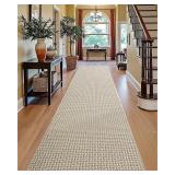 NEW $80 Hallway Runner Rug 24x72,Beige Silver