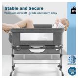 NEW $190 (94x72.4x84.5 cm) Baby Bassinet, Grey