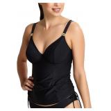 NEW $88 (38D) Women's Underwired Tankini Top-Red