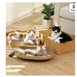 NEW $36 FUKUMARU 3PCS Cardboard Cat Scratcher Bed