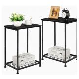 NEW $85 2 Pack Modern Side End Table 2- Tier