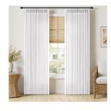 NEW $48 MIULEE Pinch Pleated Linen Sheer Curtains