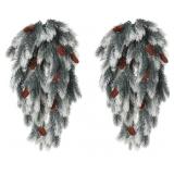 NEW $52 2PK 30' Hanging Faux Pine Needle Branches