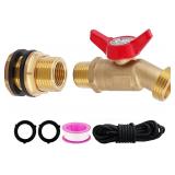 NEW Brass Water Container Rain Barrel Faucet Kit