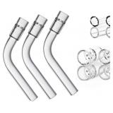 NEW 6 Pcs Glass Tube Stem (110mm Curved)