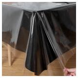 NEW $30 Clear Plastic Protector Tablecloth 54x120'