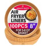 SEALED 100PC 8' Non-Stick Air Fryer Paper Liners