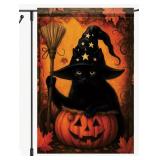 NEW Halloween Pumpkin Garden Flag Double Sided