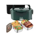 Electric Lunch Box Food Heater Green