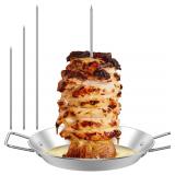 NEW $36 SS Vertical Skewer Stand w/Grill Rack