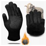 NEW (XL) Winter Gloves Men, Thermal Merino Wool