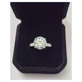 $3,259 App (5.00ct) Moissanite Ring Sz 8 1/4