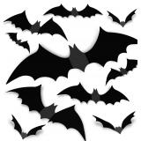 NEW (70 Pcs) 3D Halloween Bat Decoration