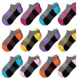 NEW 12 Pairs (M) Girls Ankle Athletic Socks
