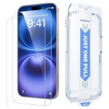 NEW 2PK iPhone 16/15 Shatterproof Screen Protector