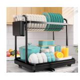 NEW Sakugi Dish Drying Rack - 2-Tier Black