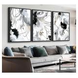 NEW $100 Framed Abstract Wall Art X3