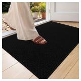 NEW $90 Ultra-Thin Indoor Door Mat Entrance Black