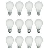 NEW 12PK Incandescent Frosted A19 Light Bulbs