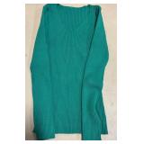 Woman's Green Small V Neck Sweater