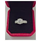 $1,875 App (3.00ct) Moissanite Ring Sz7.5