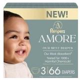New $35 (Size 3) 66ct Amore by Pampers Diapers