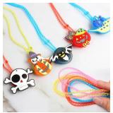 NEW 15pc Halloween Pumpkin Beads Necklace