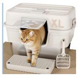 NEW $90 (XL) Stainless Steel Litter Box with Lid