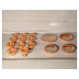 Fire King Peach Lustre Swirl Glassware