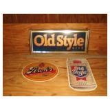 Vintage Old Style & Stroh's Beer Decor