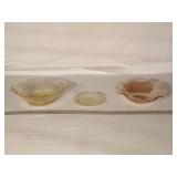 Vintage Carnival & Depression Glass Bowls & Plate