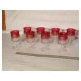 Vintage Indiana Glass 'King's Crown' Ruby Goblets